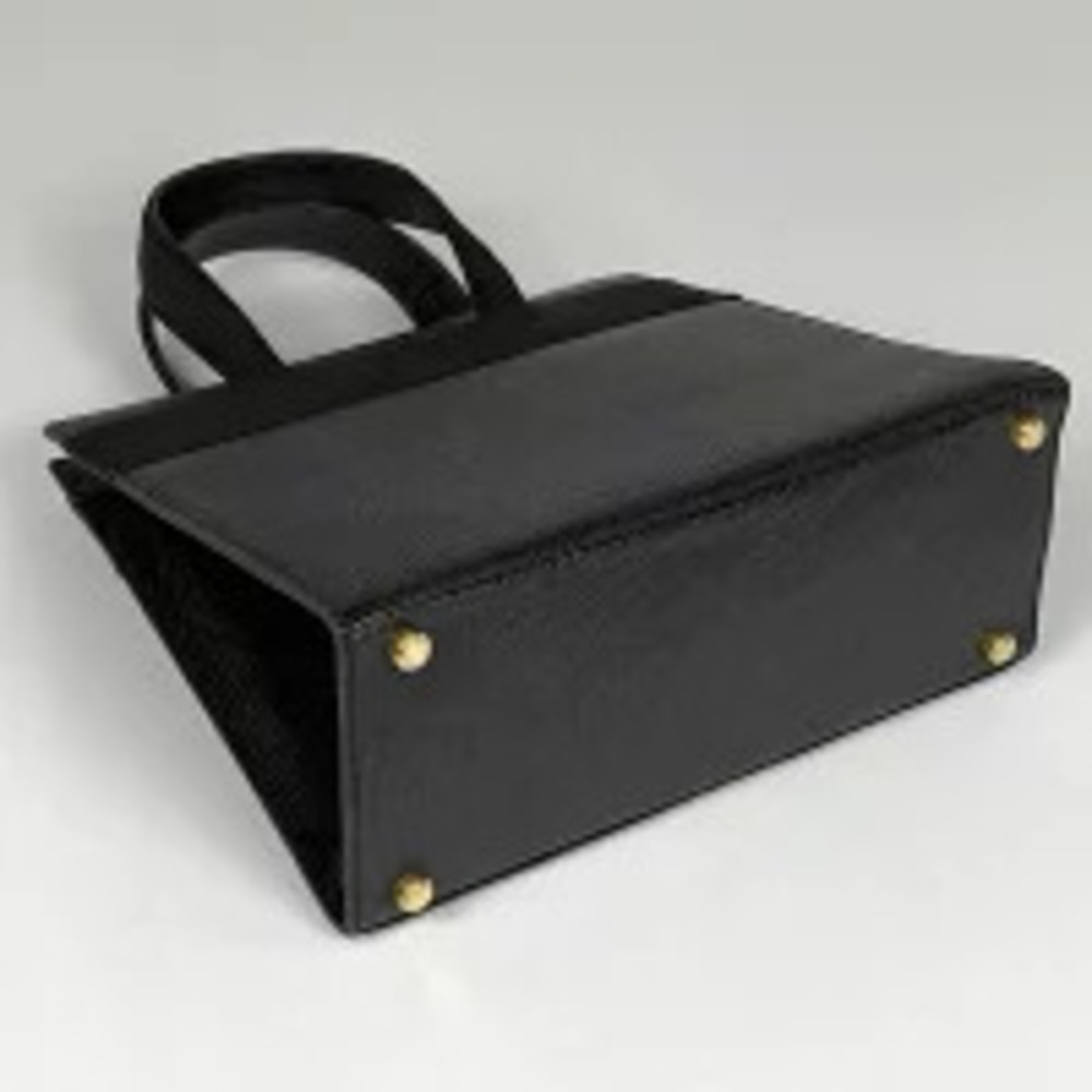 Salvatore Ferragamo Black Rion Vara Handbag Leather Black
